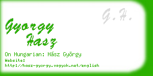 gyorgy hasz business card